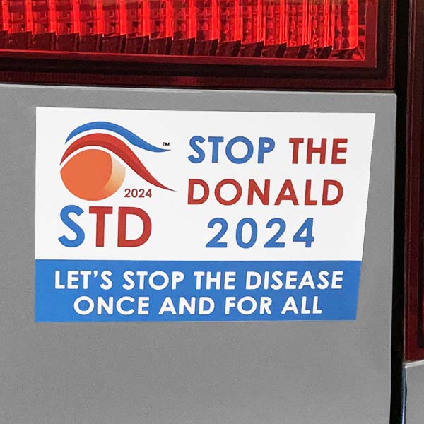 Anti Trump Bumper Sticker 2024 | STD Stop the Donald