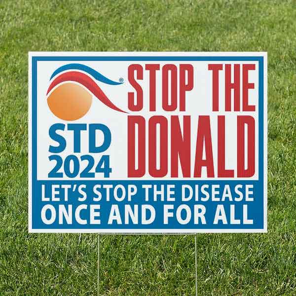 2024 Anti Trump Sign in Yard | Funny 2024 political gift for democrat