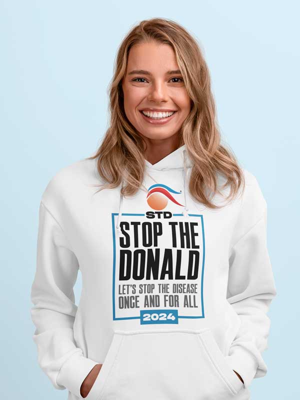 anti trump hoodie stop the donald woman