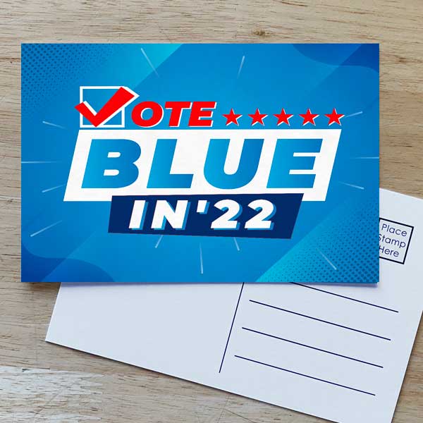 Vote Blue in 22 Postcards