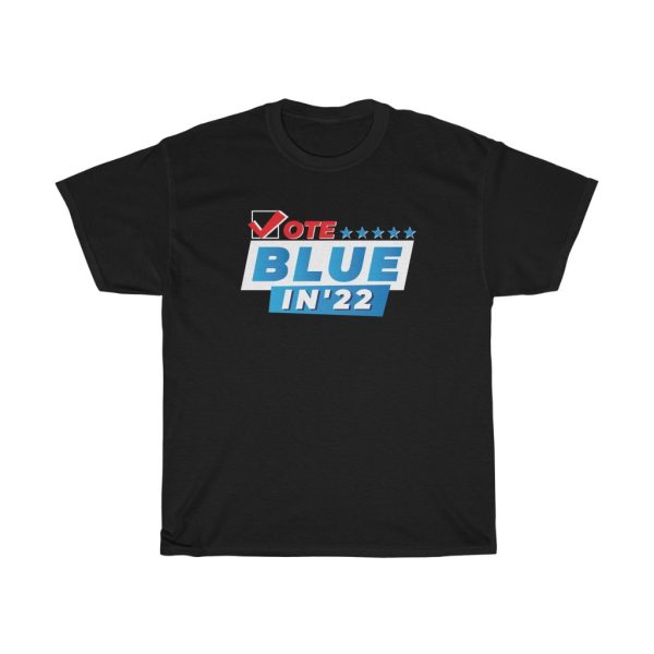 Vote-Blue-in-22-Tshirt | Black