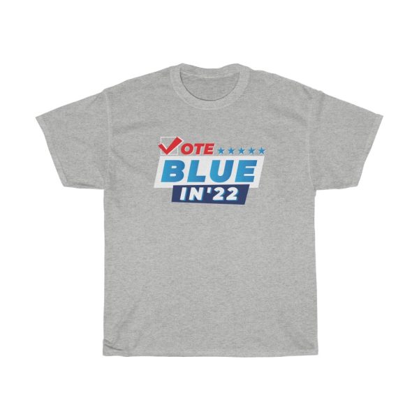 Vote-Blue-in-22-Tshirt | Light Grey
