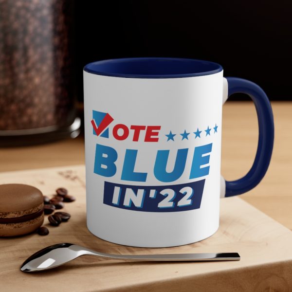 Vote-Blue-in-22-Coffee-Cup | Navy Blue Handle