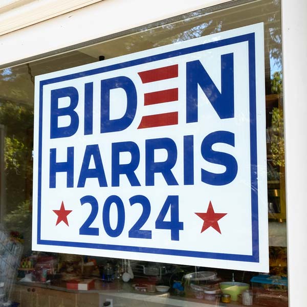 Biden Harris Window Sign - 2024