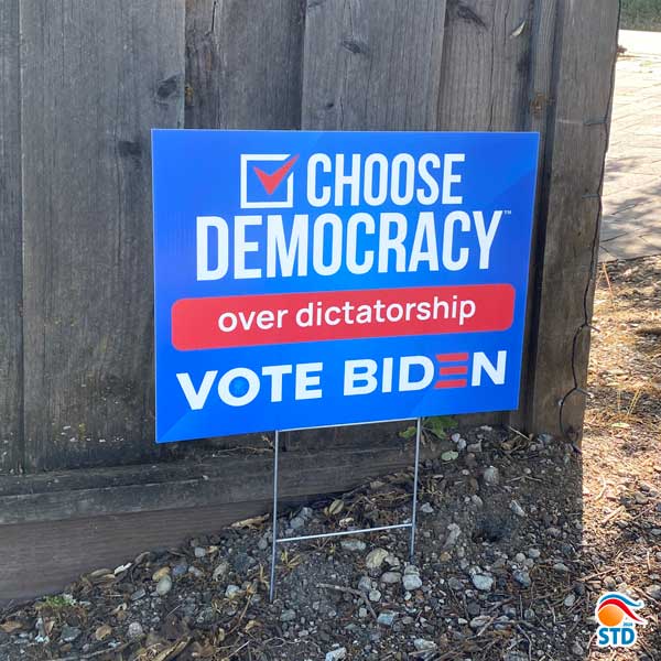 Choose Democracy Anti Trump Yard Sign